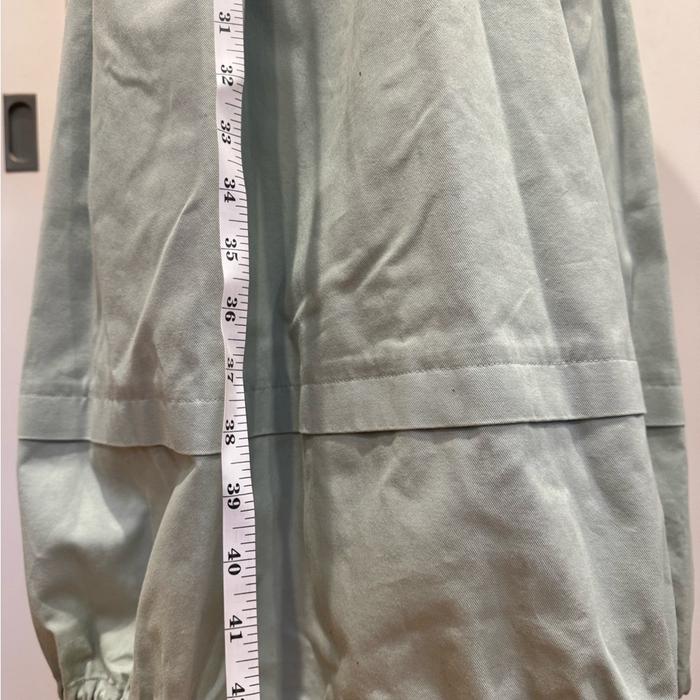 Women's Sage Green Tiered Drawstring Dress - Picture 7 of 10